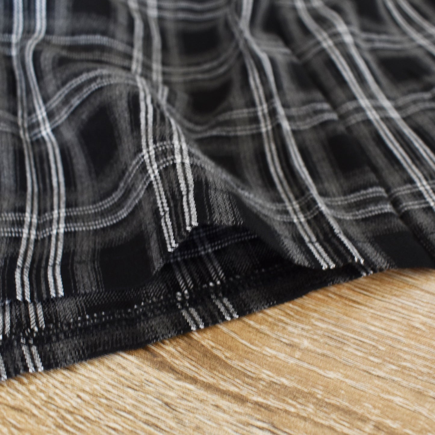 【tee-up】オンブレチェックプリーツスカート