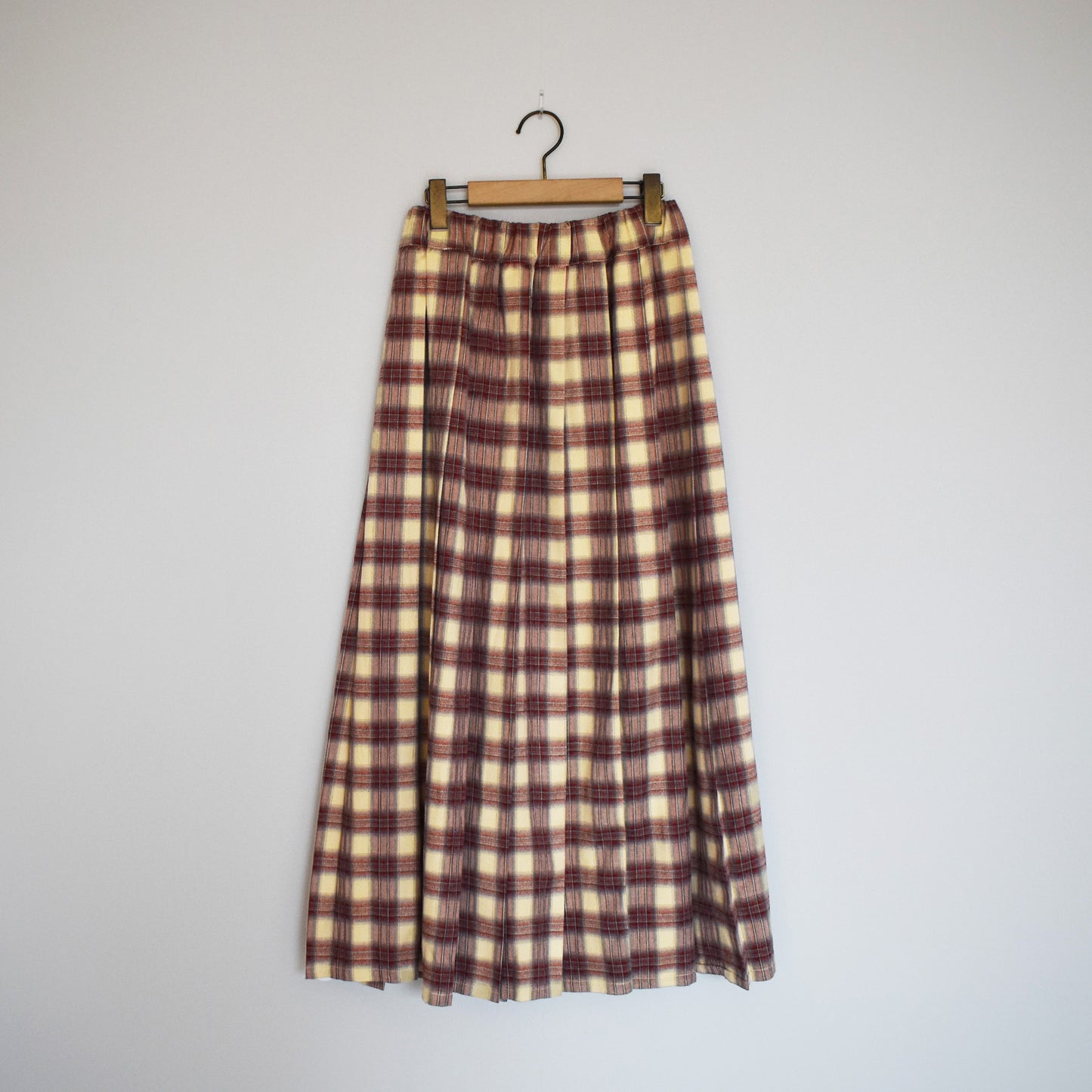 【tee-up】オンブレチェックプリーツスカート