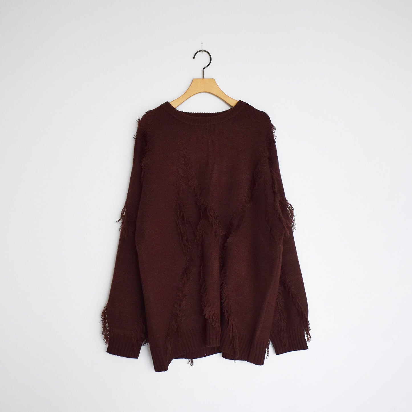 【gleam】ダイヤフリンジ編みBIGプルオーバー