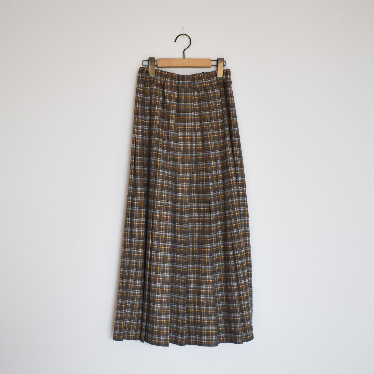 【tee-up】先染めチェックプリーツスカート