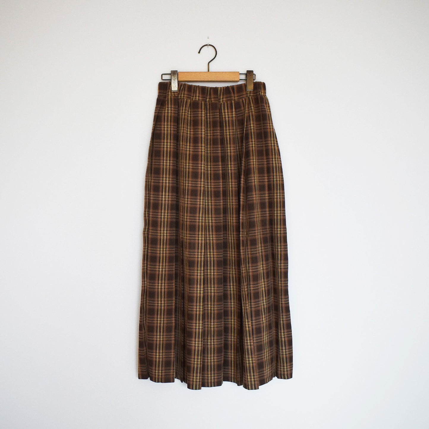 【tee-up】オンブレチェックプリーツスカート