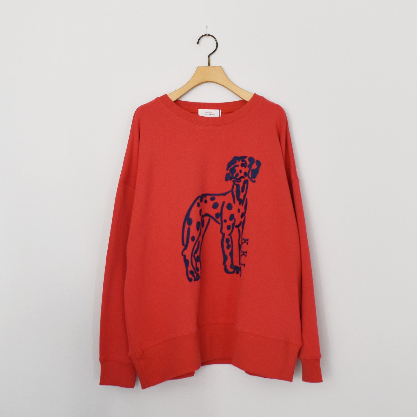 【KAKELA&TRANQUIL】ダルメシアン刺繍ロングスウェット