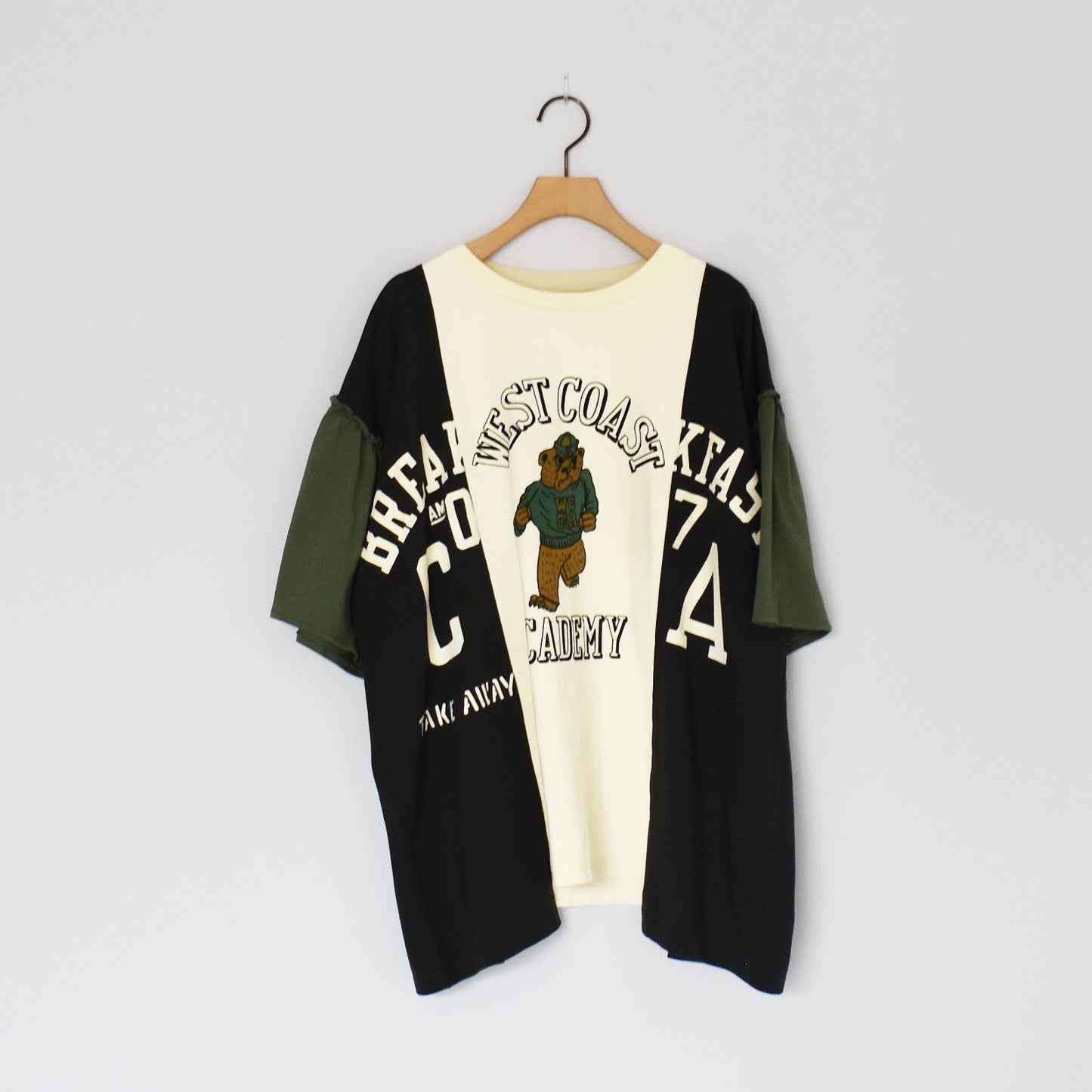 【LIME】袖フリル切替Tシャツ