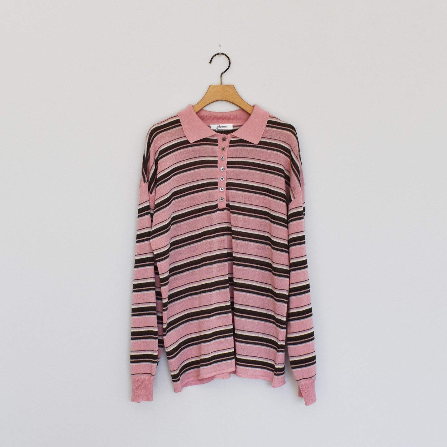 【gleam】ボーダーシアーポロプルオーバー