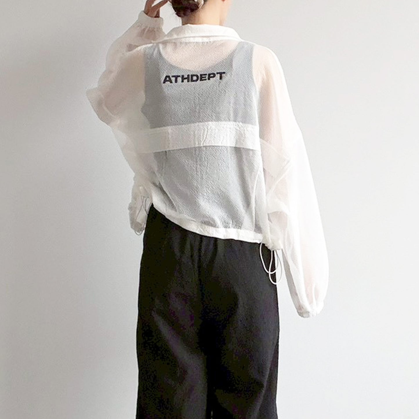【en haut】シアーリップストップブルゾン