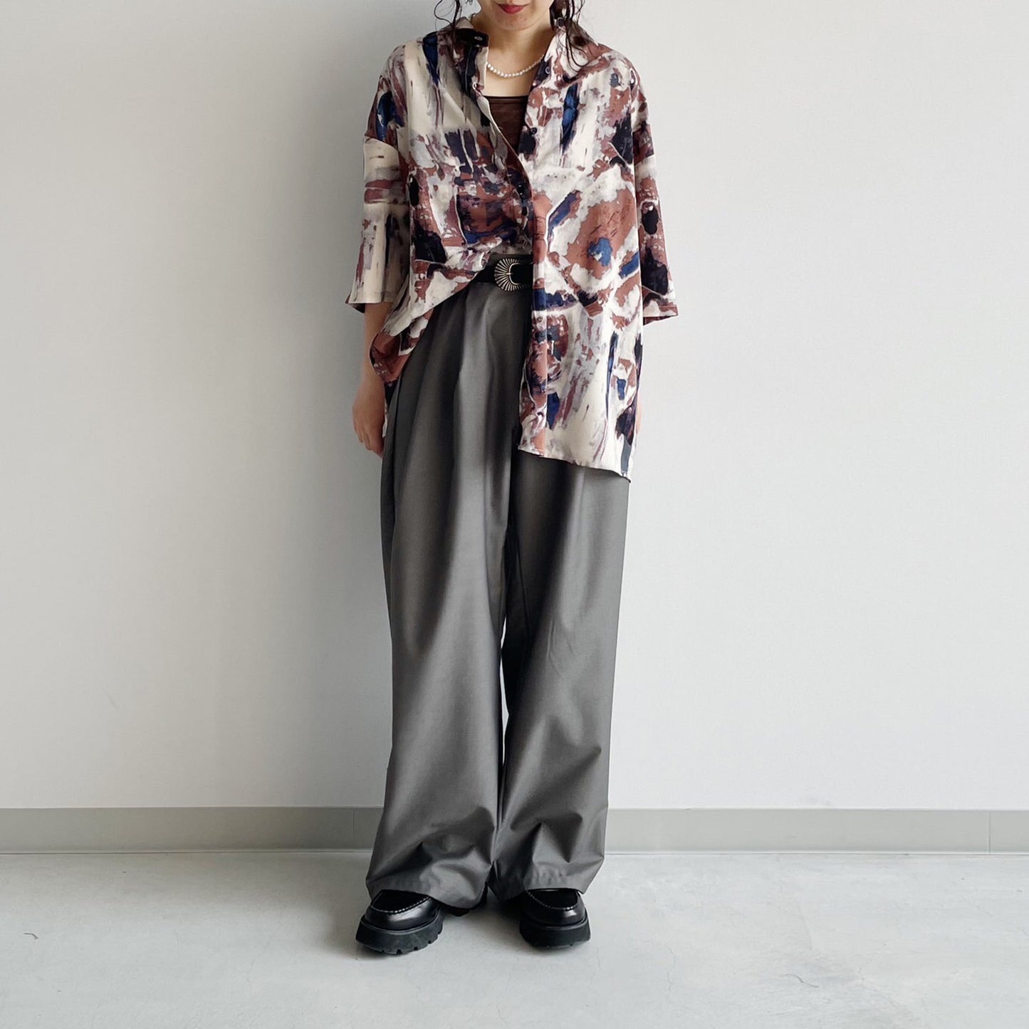 【Fun Fashion Future】ニュアンス柄半袖