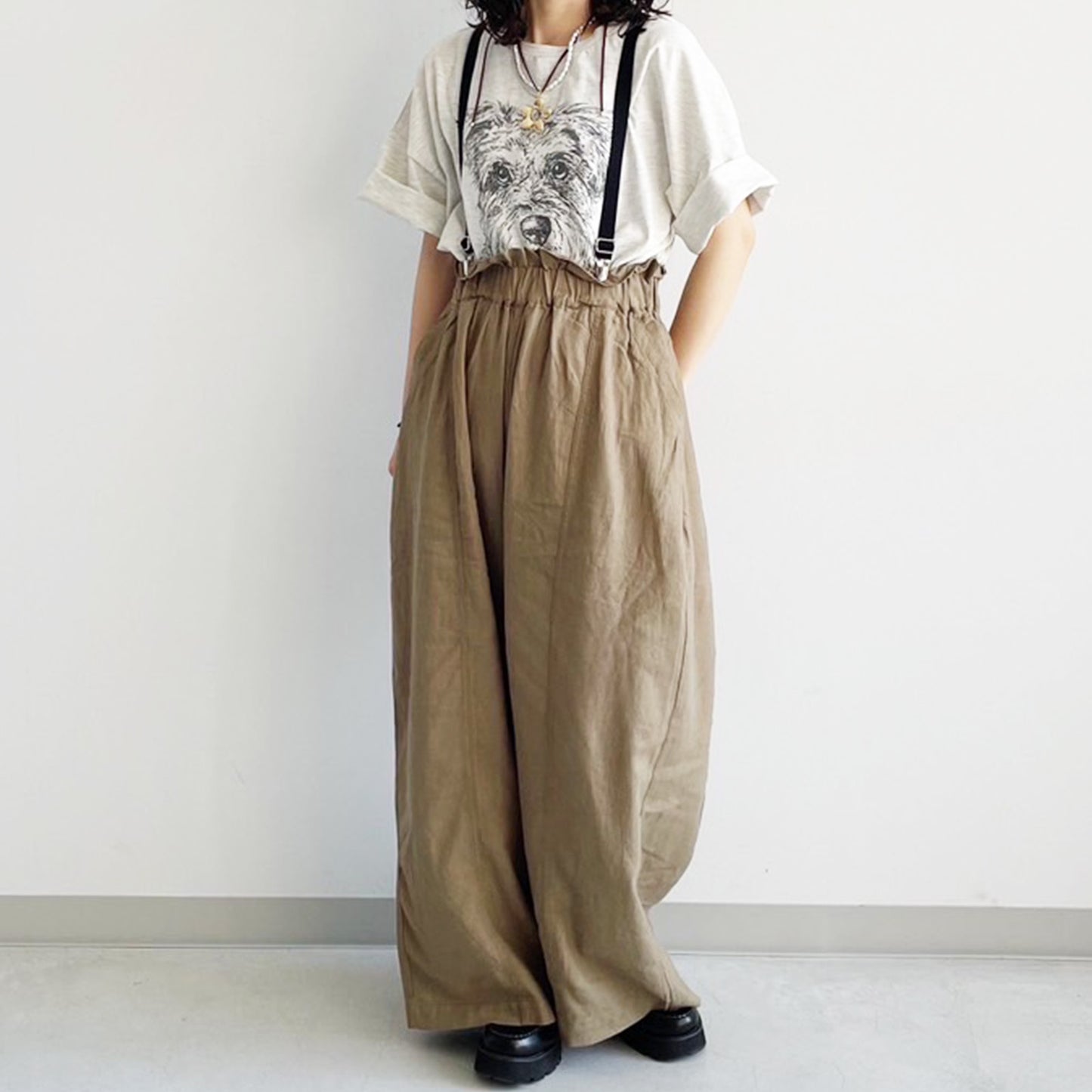 【gleam】シュナウザー線画プリントビッグT