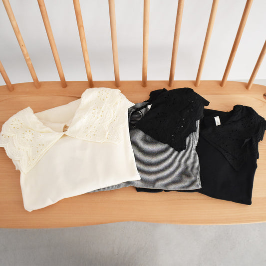 【Lupilien】レースカラーカットプルオーバー