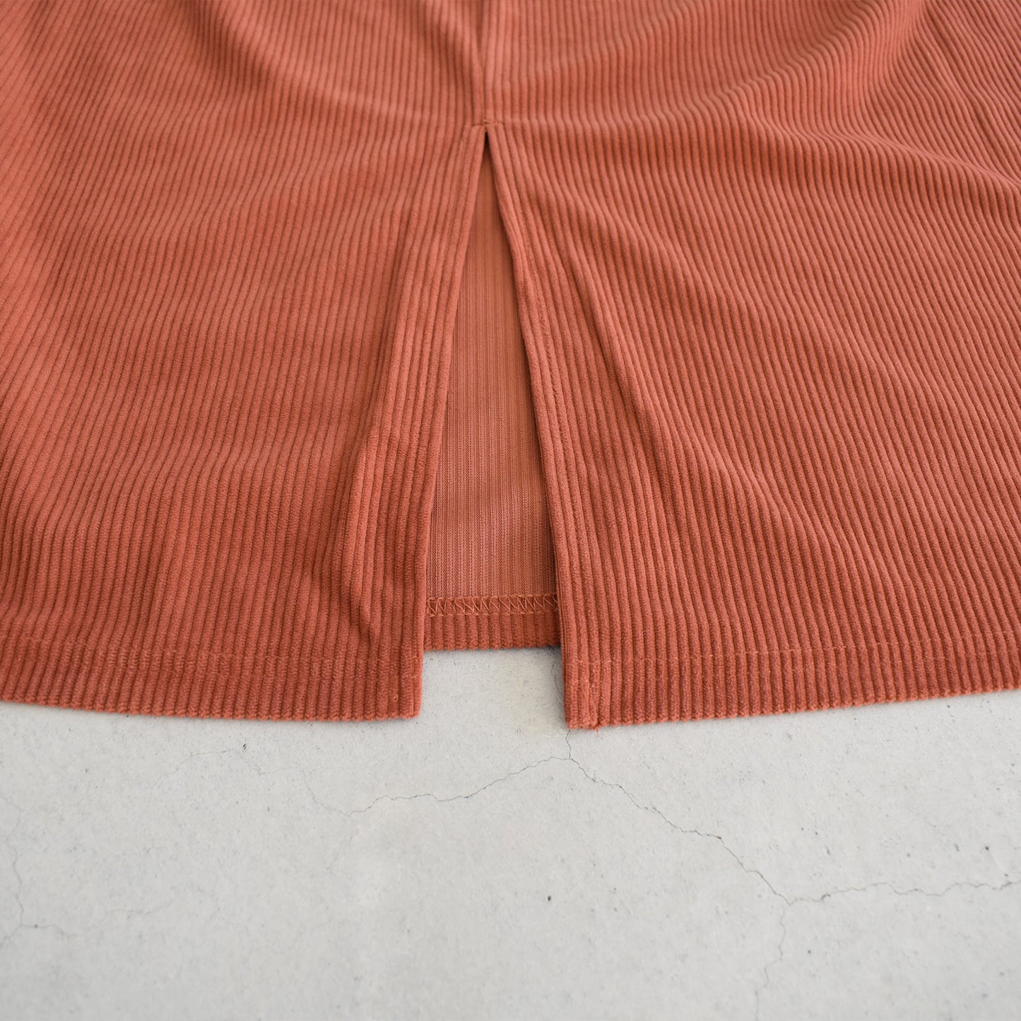 BLUCIELO カットコーデュロイベイカースカート