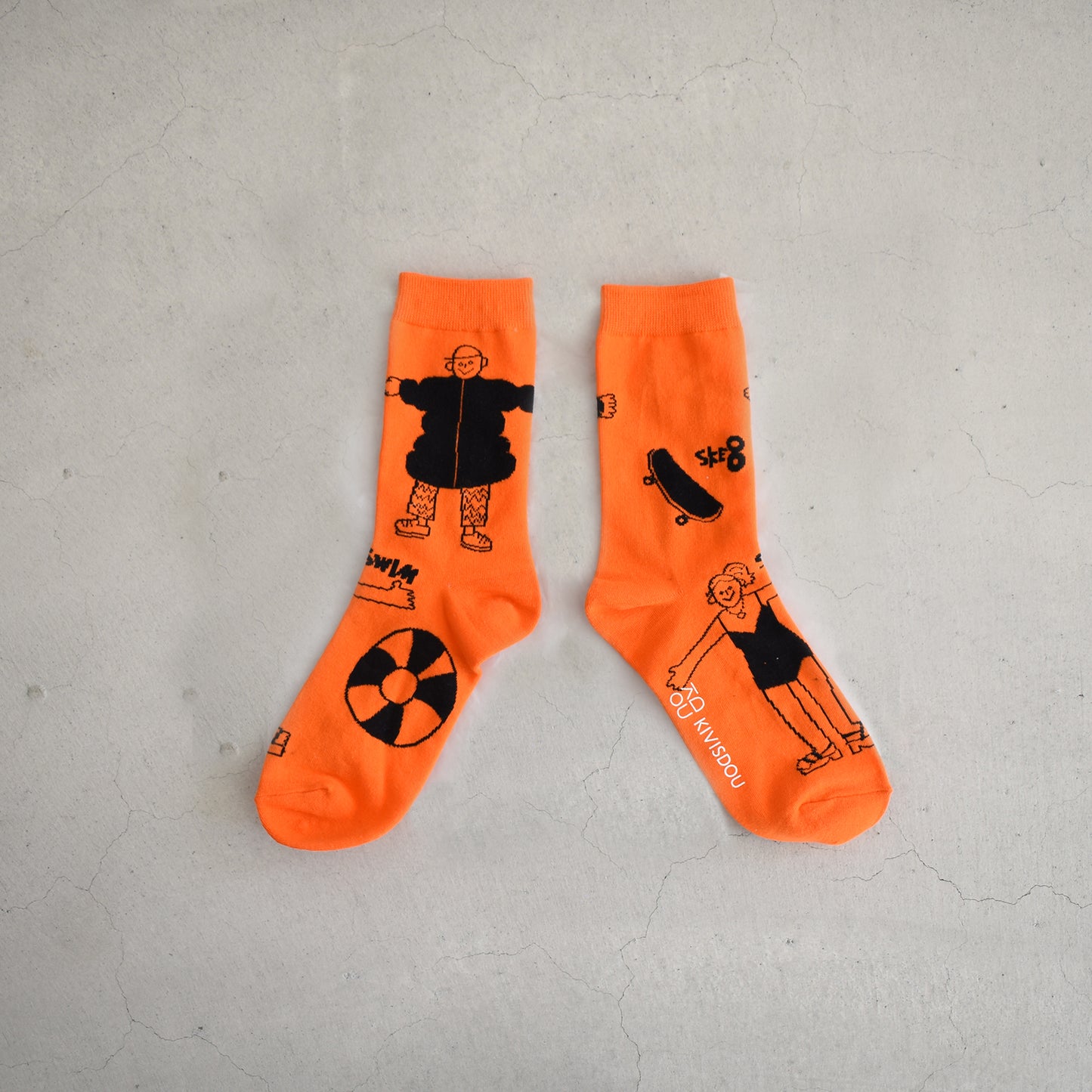 【KIVISDOU】 RAKUGAKIクルーソックス