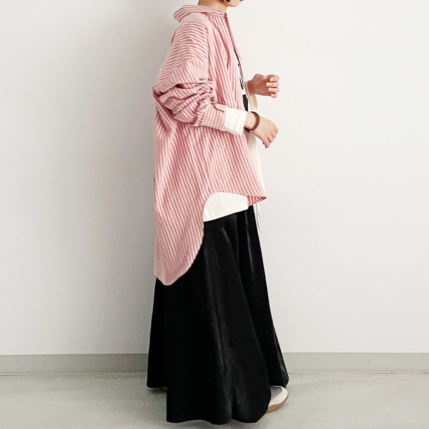 【organic】後タックデザインチュニックシャツ