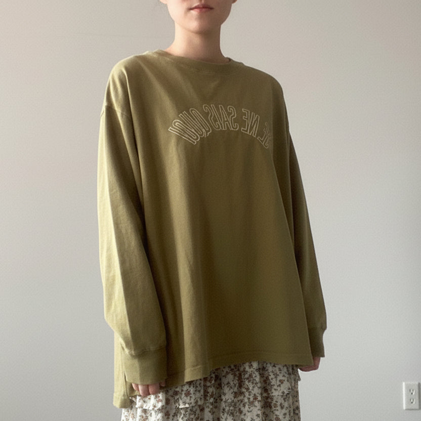 【KAKELA&TRANQUIL】刺繍ロゴロングBACK刺繍