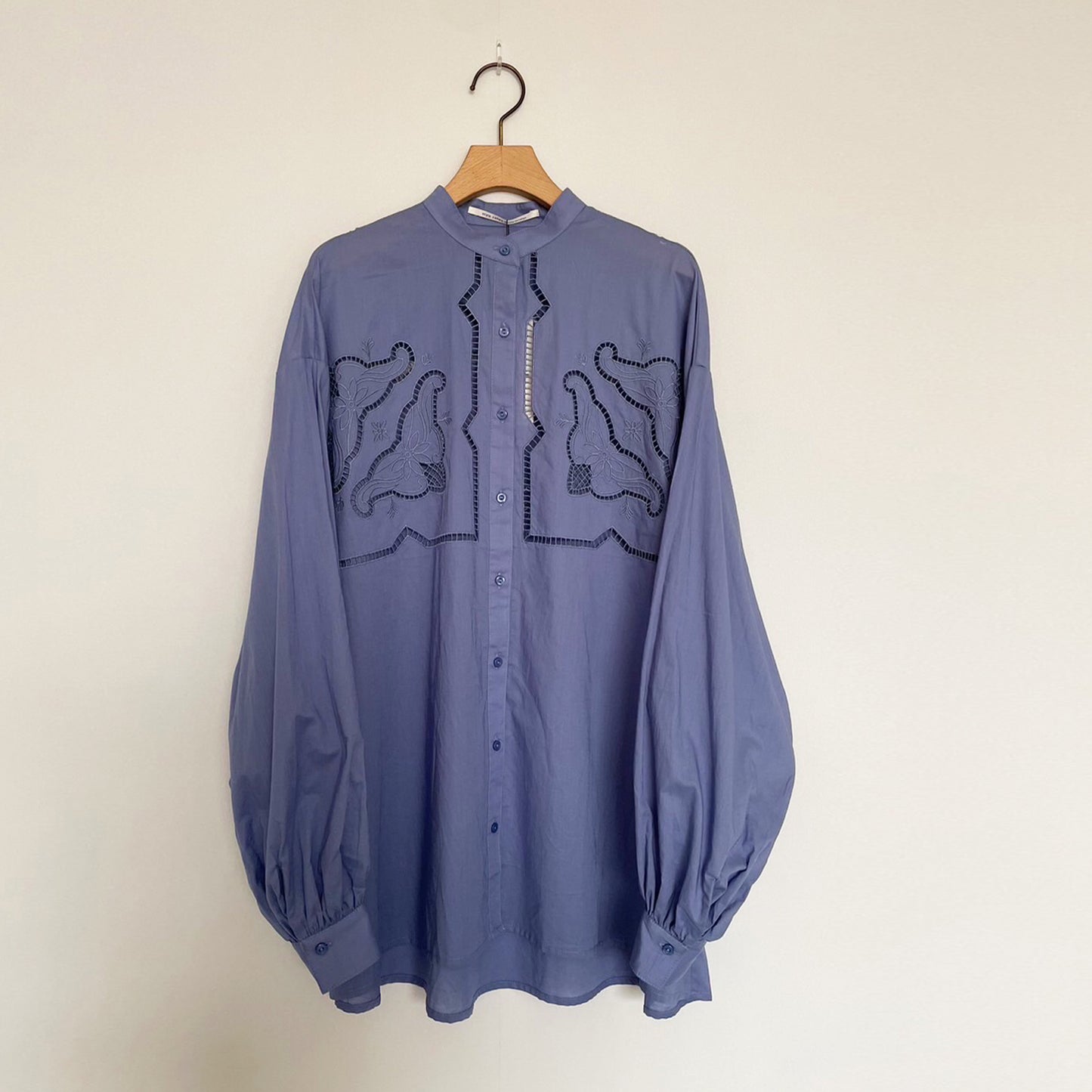 【ZampaStyle】カットワーク刺繍シャツ