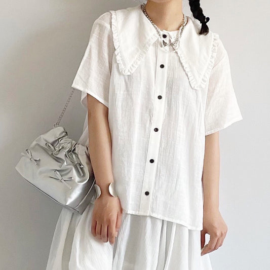 【Sandy】三角衿ブラウス