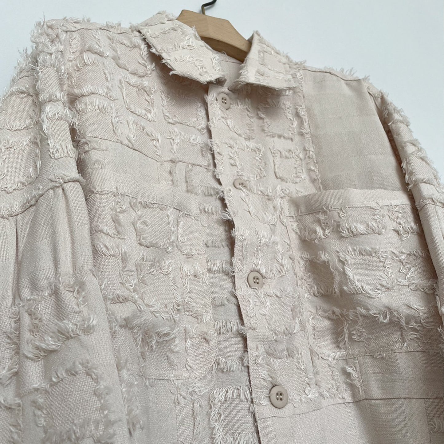 【Cotopone】カットフリンジミックスシャツ