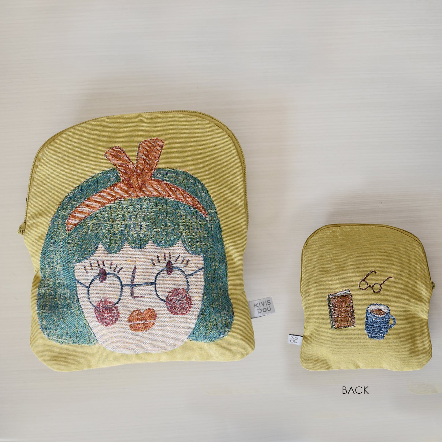 【KIVISDOU】 フレンズゴブラン織りポーチ