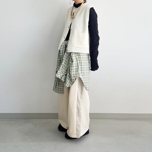 【gleam】チェック柄オーバーシャツ