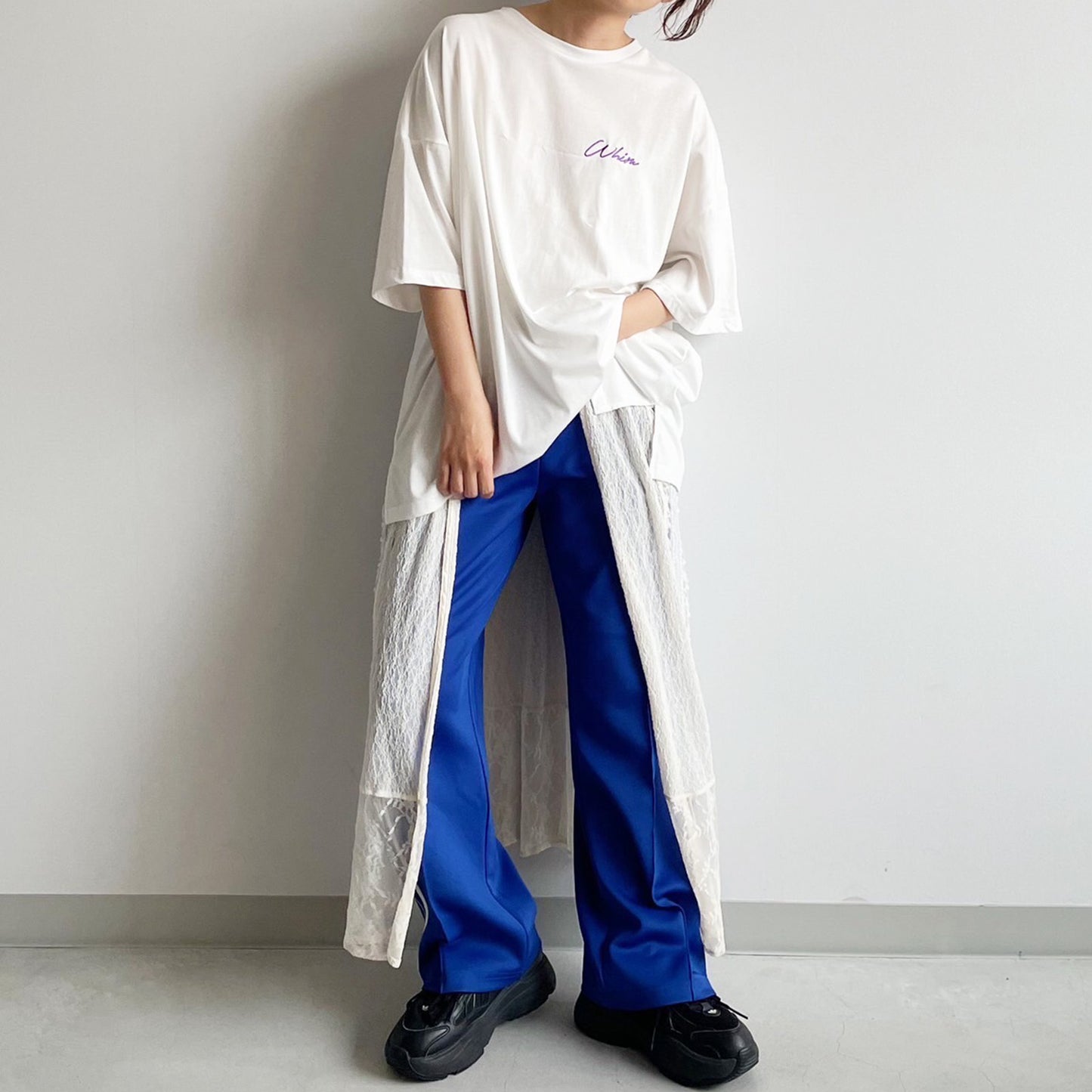 【gleam】ゆるロゴプリント&刺繍BIGT