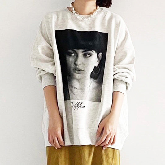 【gleam】フォト&ロゴプリントBIGプルオーバー