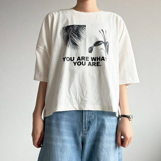 【organic】ビッグシルエットモノクロフォトT