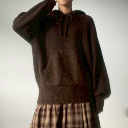 【gleam】ニットルーズフーディ