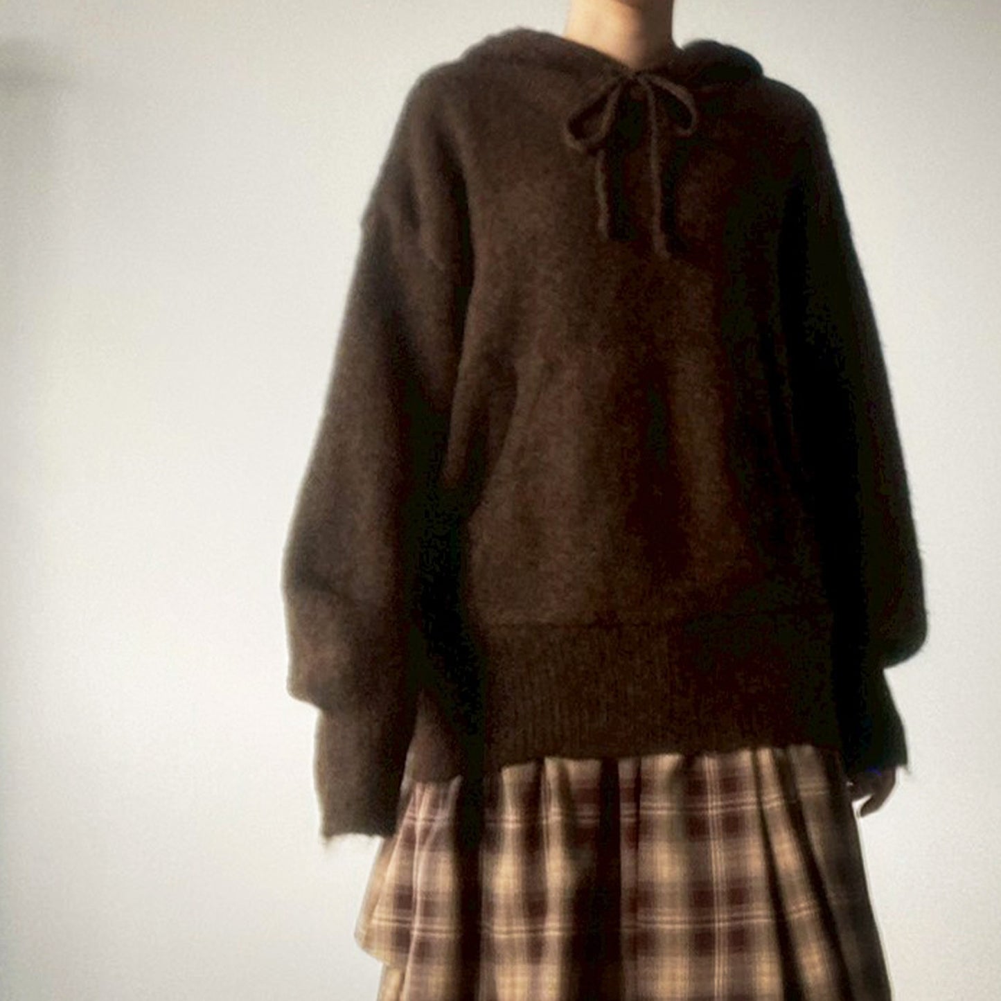 【gleam】ニットルーズフーディ