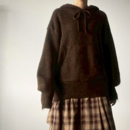 【gleam】ニットルーズフーディ