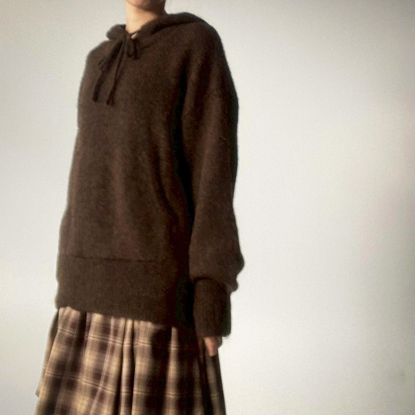 【gleam】ニットルーズフーディ