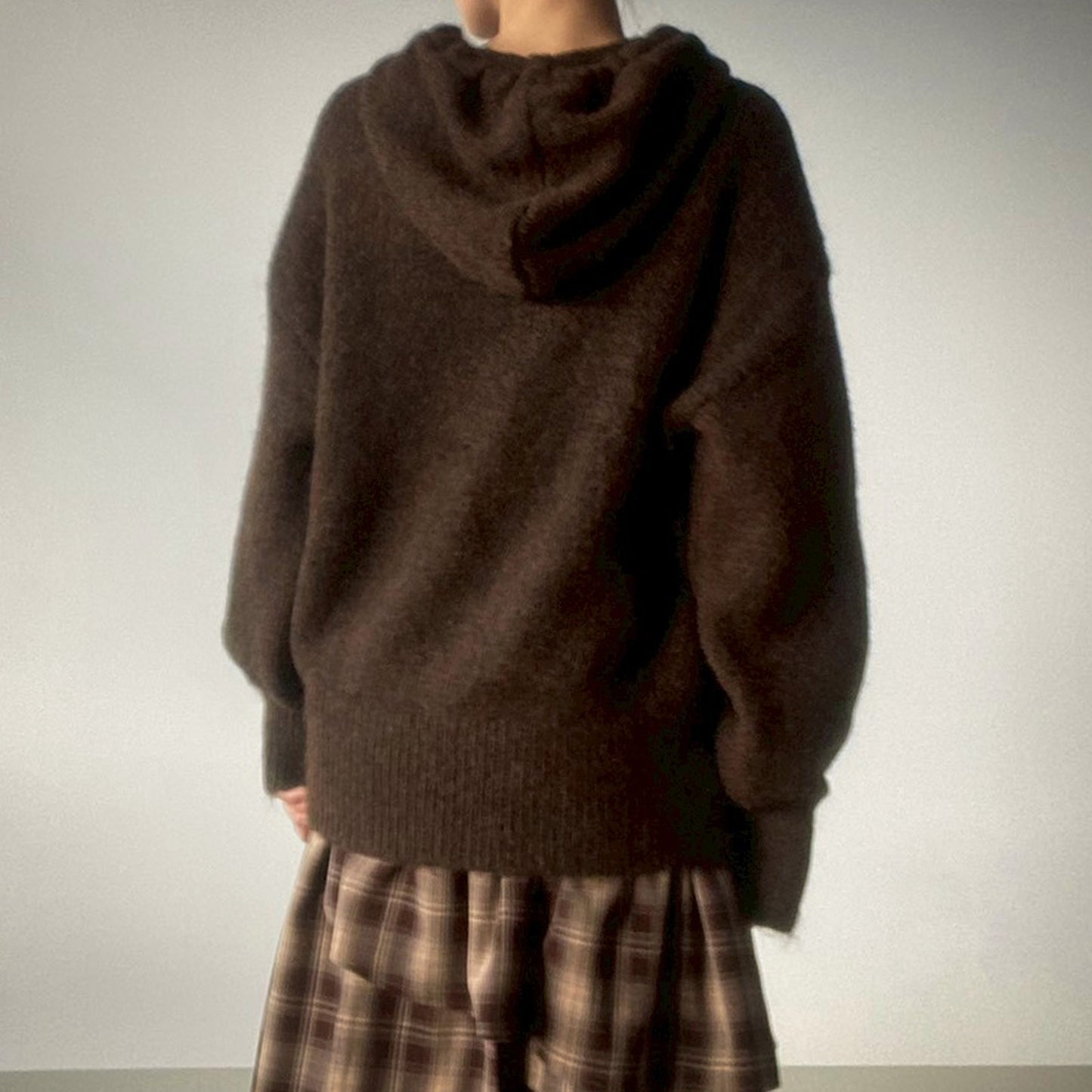 【gleam】ニットルーズフーディ