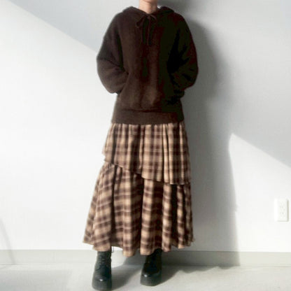 【gleam】ニットルーズフーディ