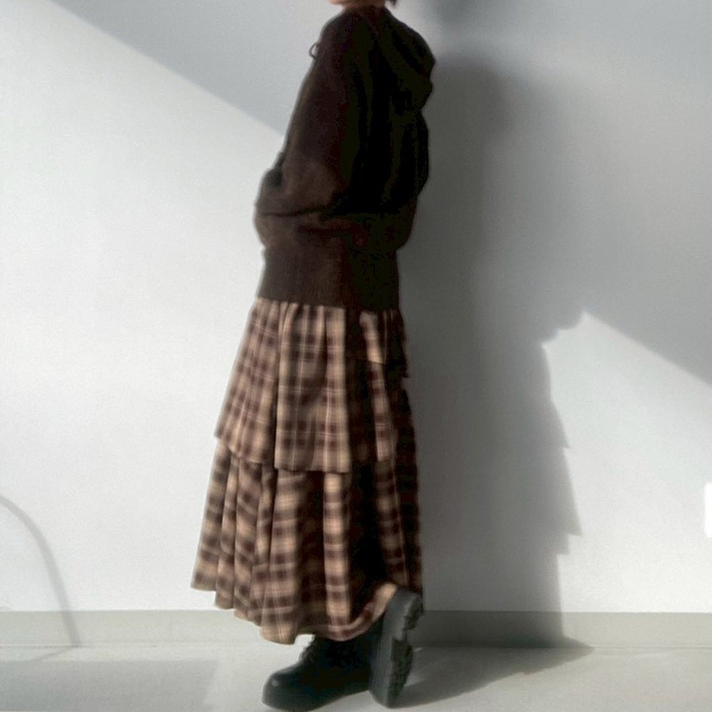 【gleam】ニットルーズフーディ