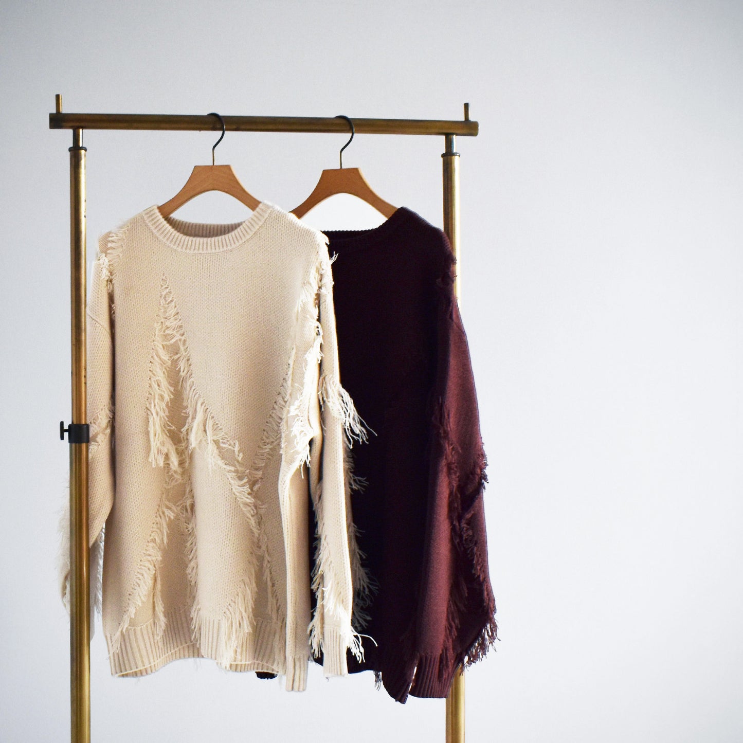 【gleam】ダイヤフリンジ編みBIGプルオーバー