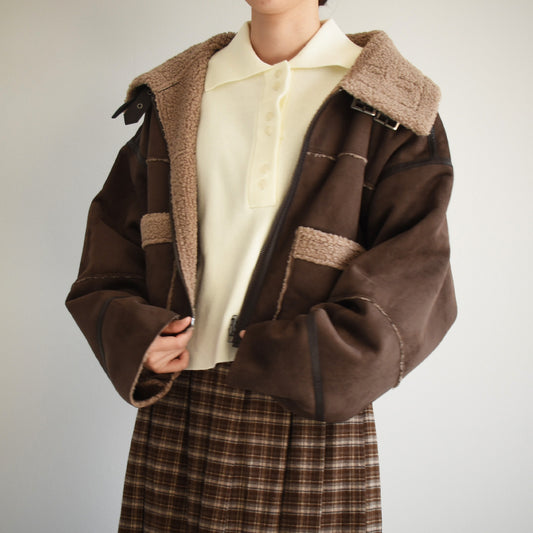 【Cotopone】ショート丈ムートンジャケット