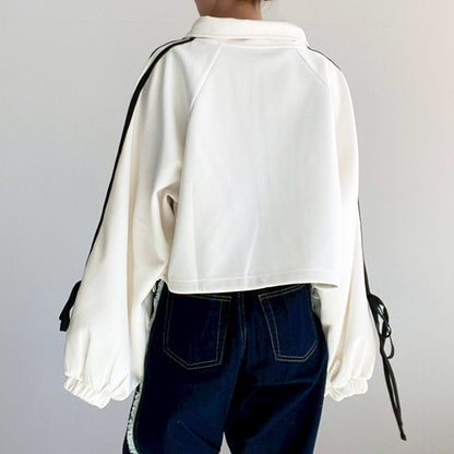 【Fun Fashion Future】リボンライントラックジャケット