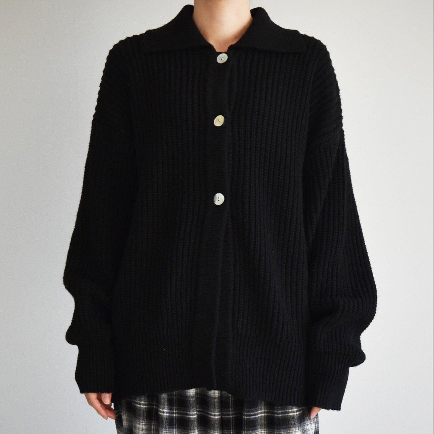 【gleam】衿付きルーズカーデ