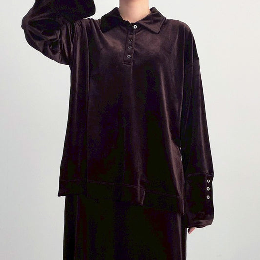 【gleam】ベロアポロプルオーバー