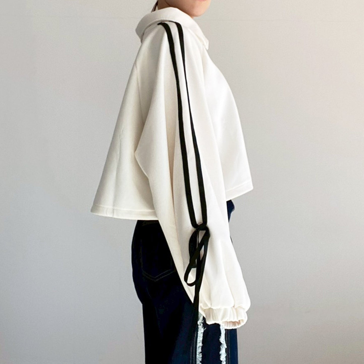 【Fun Fashion Future】リボンライントラックジャケット