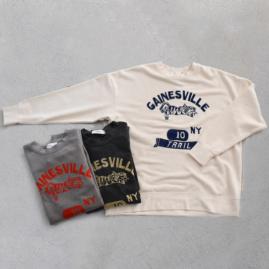 【KAKELA＆TRANQUIL】ロングクルーカレッジ刺繍