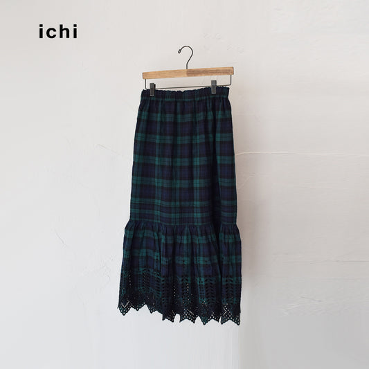 [ICHI]スカラップ刺繍スカート