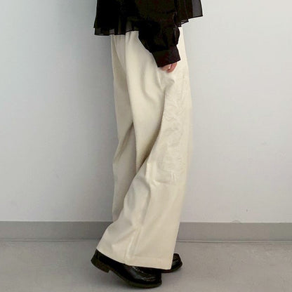 【gleam】脇花刺繍ワイドパンツ