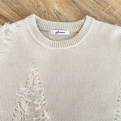 【gleam】ダイヤフリンジ編みBIGプルオーバー