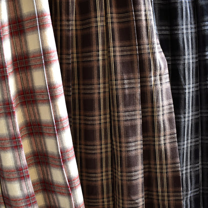 【tee-up】オンブレチェックプリーツスカート