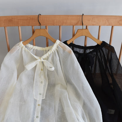 【urban hymns】ギャザーリボンカラーブラウス