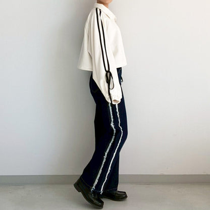 【Fun Fashion Future】リボンライントラックジャケット