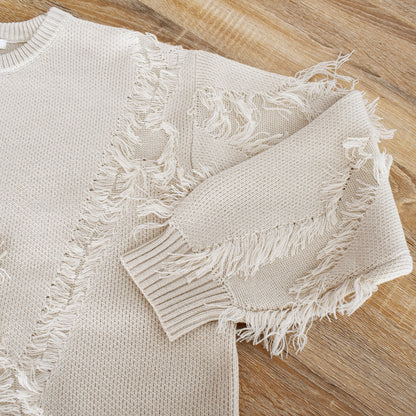 【gleam】ダイヤフリンジ編みBIGプルオーバー