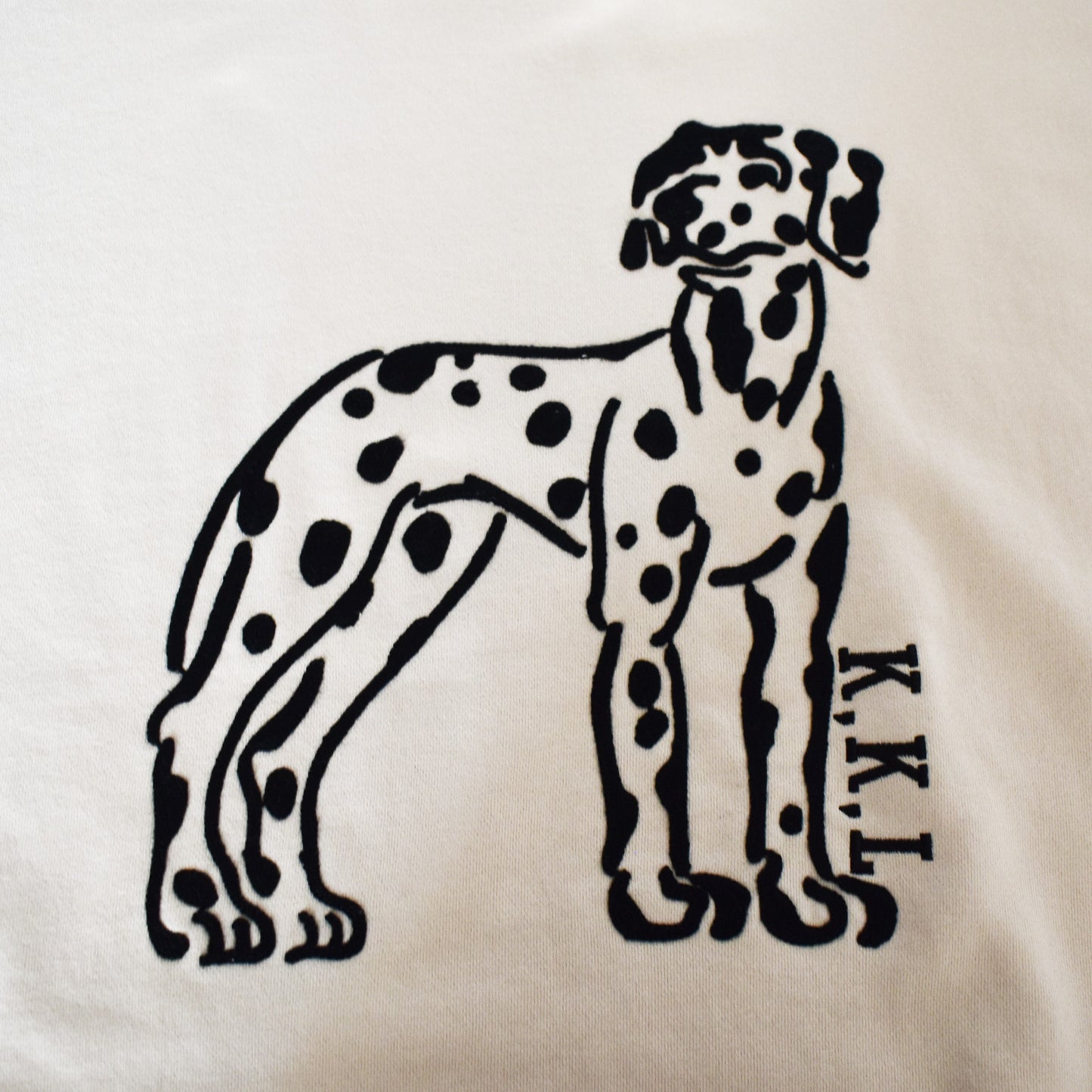 【KAKELA&TRANQUIL】ダルメシアン刺繍ロングスウェット