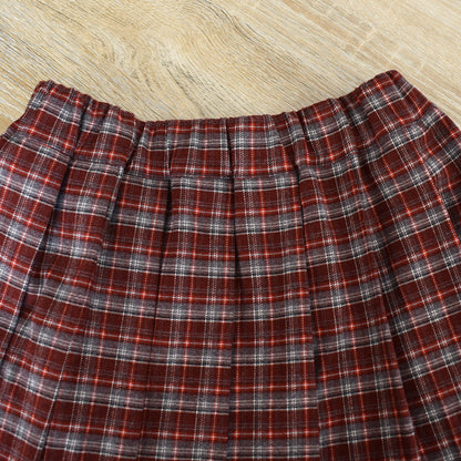 【tee-up】先染めチェックプリーツスカート