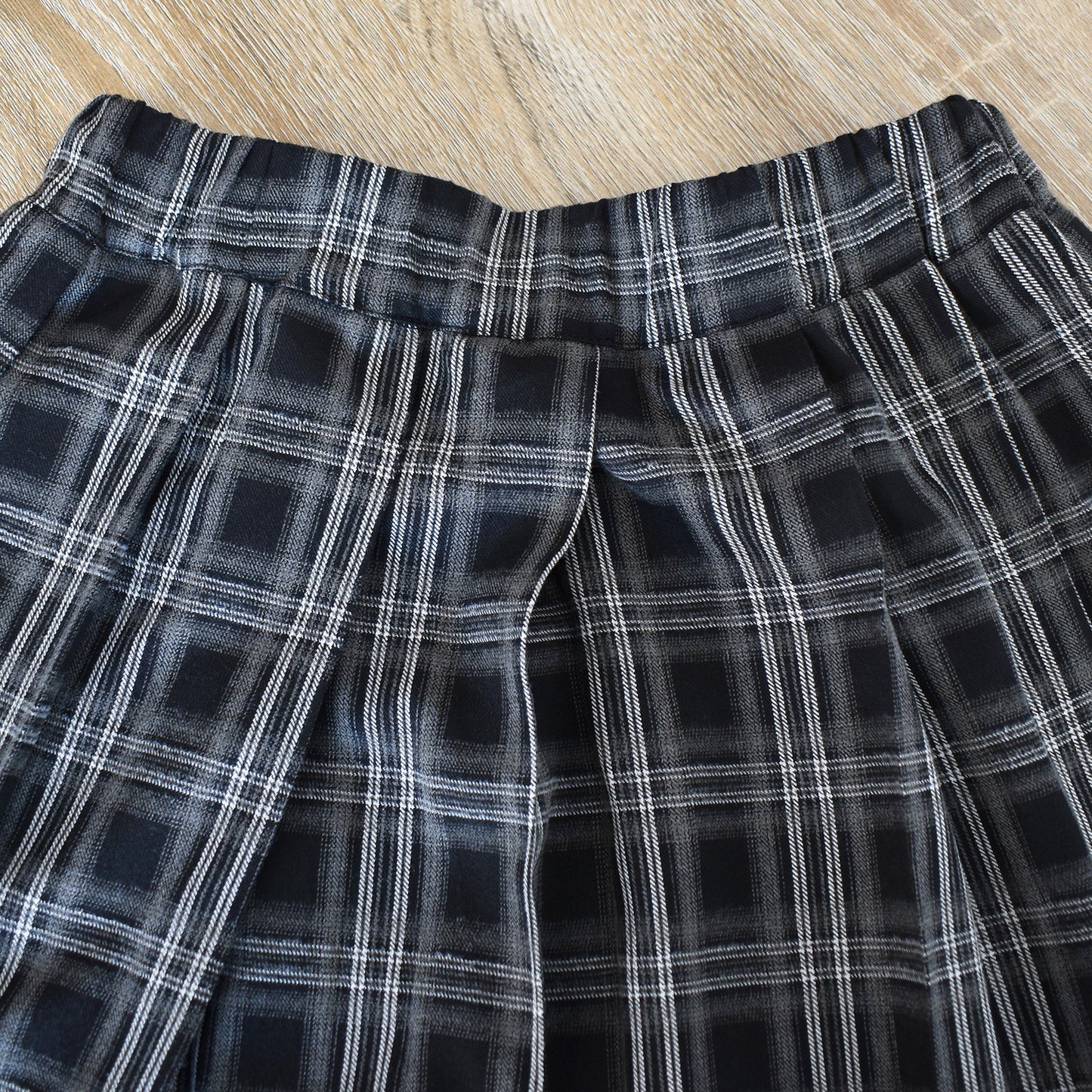 【tee-up】オンブレチェックプリーツスカート