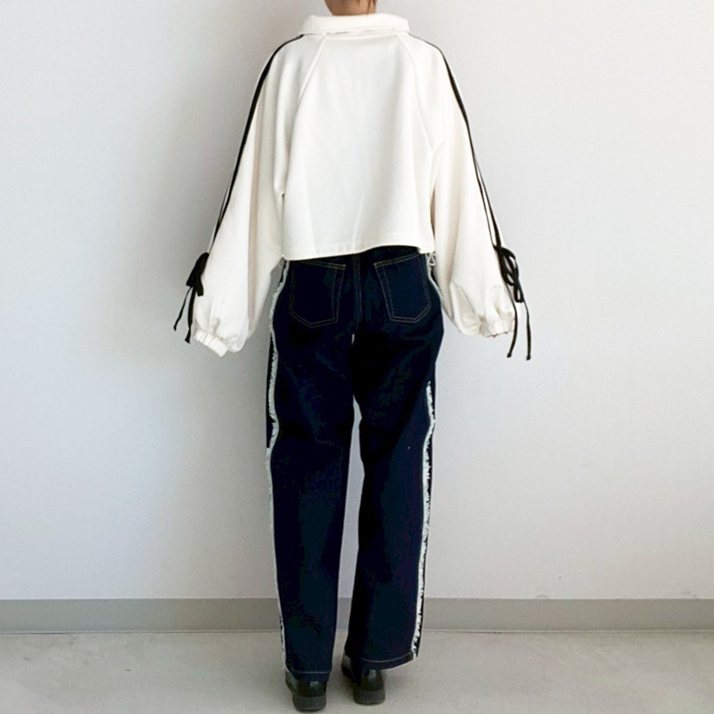 【Fun Fashion Future】リボンライントラックジャケット