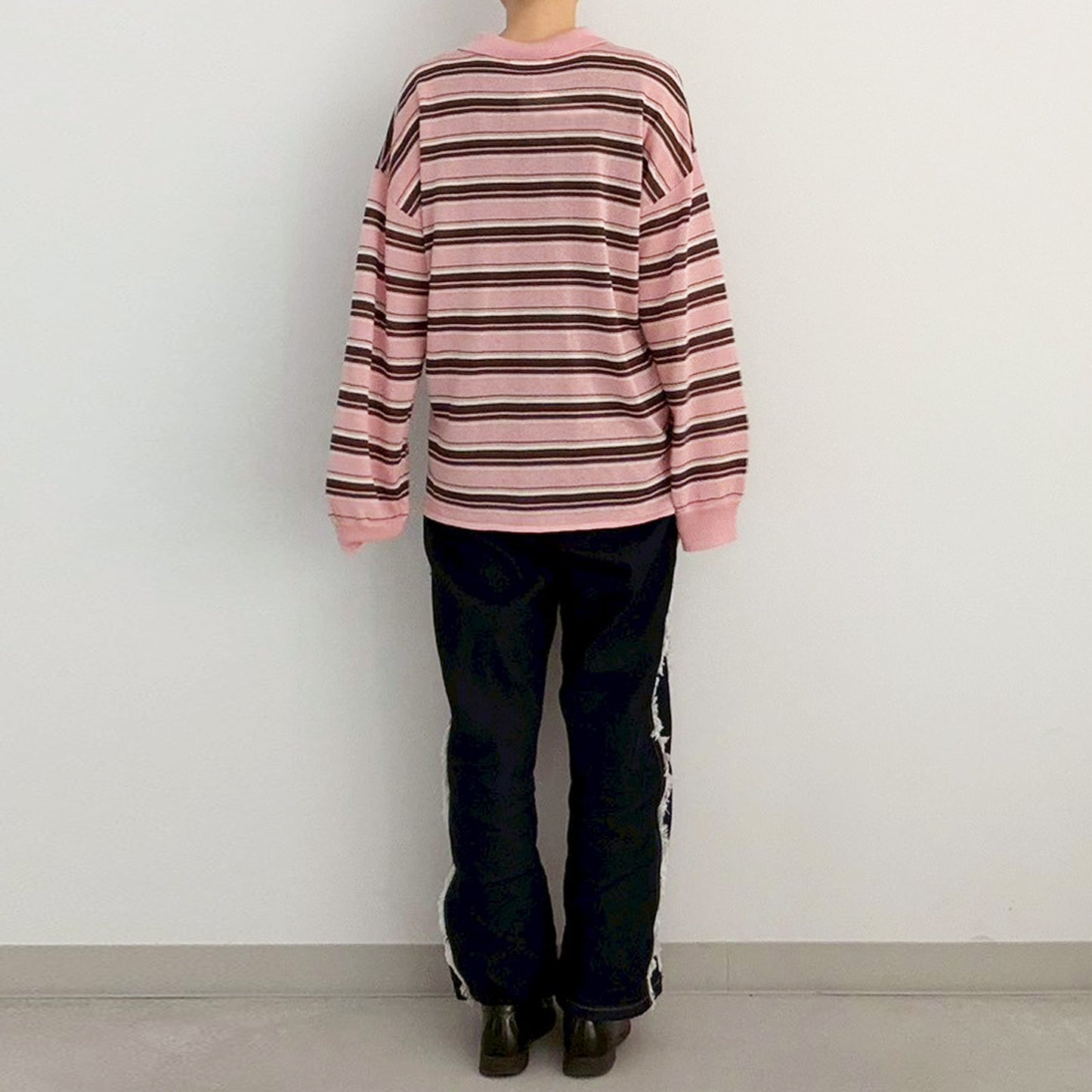 【gleam】ボーダーシアーポロプルオーバー